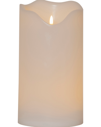 Star Trading - LED Blockljus Flamme Grand - Vit