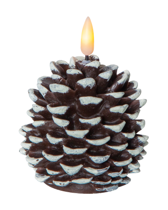 Star Trading - Cone LED blockljus Flamme - Brun