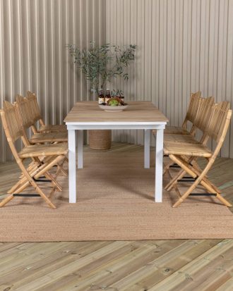 Venture Home - Matgrupp Mexico med 6st matstolar Cane - Brun