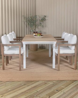 Venture Home - Matgrupp Molle med 6 st matstolar Elin - Brun