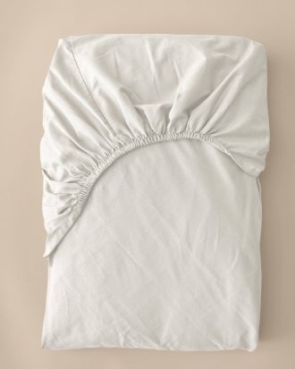 &Home - Dra på-lakan Heaven i bomull - Vit - 140X200