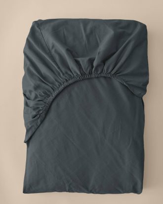 &Home - Dra på-lakan Heaven i bomull - Svart - 140X200