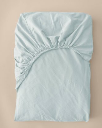 &Home - Dra på-lakan Heaven i bomull - Blå - 140X200