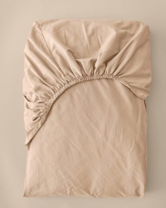 &Home - Dra på-lakan Heaven i bomull - Natur - 140X200