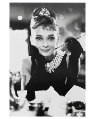 Malerifabrikken - Poster Audrey Hepburn 1 - Svart - 70X100