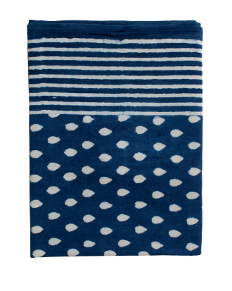 Chamois - Bomullsduk Indigo - Blå - 170X270