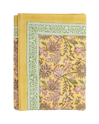 Chamois - Bomullsduk Indian Summer - Gul - 150X230