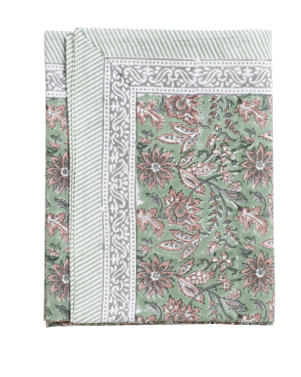 Chamois - Bomullsduk Indian Summer - Grön - 170X270