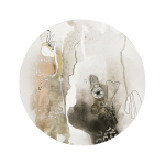 Malerifabrikken - Tavla Aqua Sketch 1 - Beige - 90X90