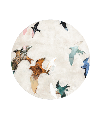 Malerifabrikken - Tavla Abstract Birds 1 - Multi - 90X90