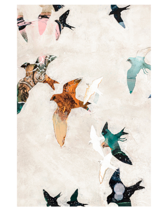 Malerifabrikken - Poster Abstract Birds 1 - Beige - 70X100