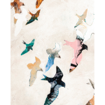 Malerifabrikken - Poster Abstract Birds 2 - Beige - 30X40