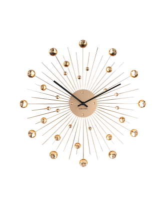 Karlsson - Väggklocka Sunburst Crystal Large - Guld