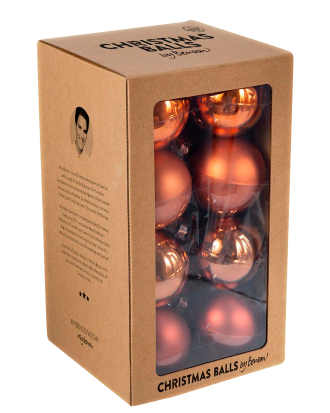 by Benson - Julgranskulor 16-pack - Brun