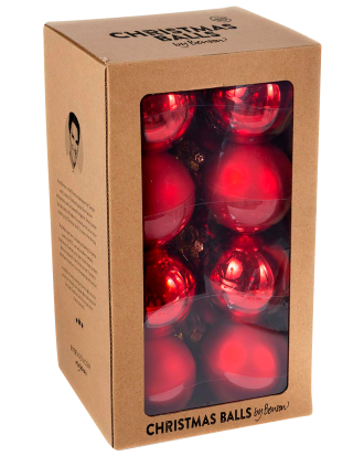 by Benson - Julgranskulor 16-pack - Röd