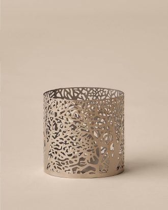 &Home - Ljuslykta Carlo höjd 10 cm - Silver