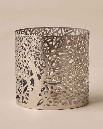 &Home - Ljuslykta Carlo höjd 15 cm - Silver