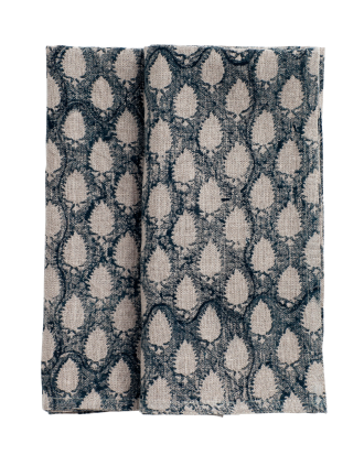 Chamois - Linneservetter Cypress - Blå - 50X50