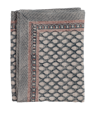 Chamois - Linneduk Cypress - Blå - 150X350