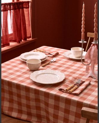 Ellos - Linneduk Eva - Röd - 145X300