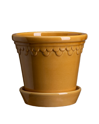 Bergs Potter - Kruka med fat Københavner GLAZED