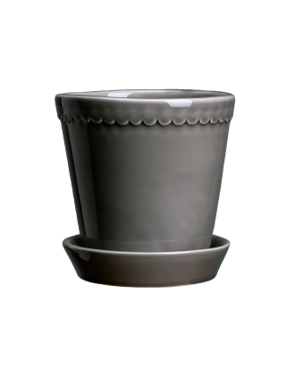 Bergs Potter - Kruka med fat Helena GLAZED