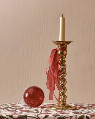 Ellos - Ljusstake Swirl höjd 25 cm - Mässing