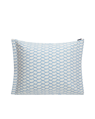 Lexington - Örngott Rope Printed Cotton Poplin Pillowcase - Vit - 50X60