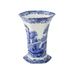 Spode - Vas Blue Italian Hexagonal höjd 27 cm - Blå