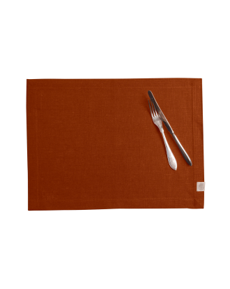 Lovely Linen - Tablett Classic - Orange - 35X50