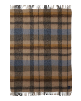 Lexington - Pläd Multi Checked Mohair Mix Throw - Beige - 130X170