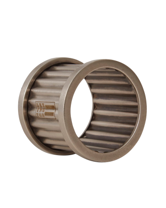 Lexington - Servettring Metal Napkin Ring with Striped Structure - Silver