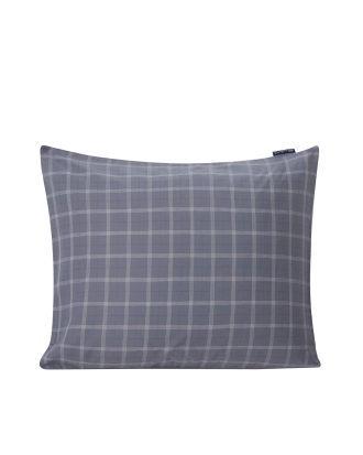 Lexington - Örngott Checked Lyocell/Cotton Pin Point Oxford Pillowcase - Blå - 50X60