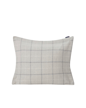 Lexington - Örngott Checked Cotton Flannel Pillowcase - Grå - 50X90