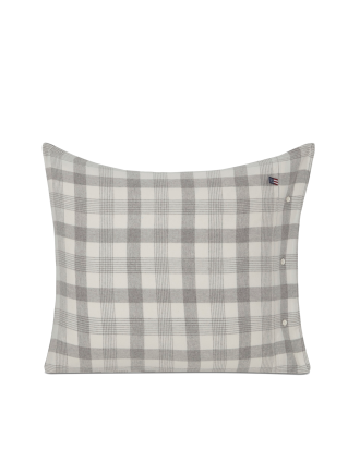 Lexington - Örngott Checked Cotton Flannel Pillowcase - Grå - 50X60
