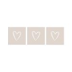 Paperproducts Design - Servetter Pure Heart 33x33 cm Taupe 3 st 20-pack - Multi