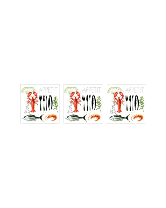 Paperproducts Design - Servetter Fish Food 33x33 cm 3 st 20-pack - Multi