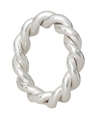 Lexington - Servettring Twisted Silver Plated Napkin Ring - Silver