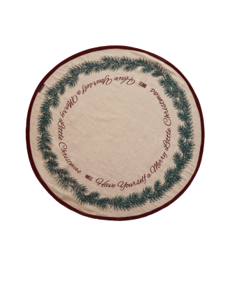 Lexington - Matta Jute/Cotton Christmas Tree Mat (Diam 110cm) - Brun - 110