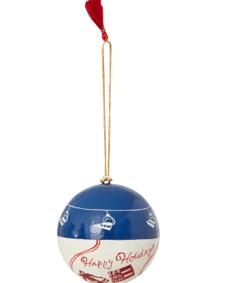 Lexington - Julkulor Papier Maché Balls Christmas Ornament (set of 2) - Blå