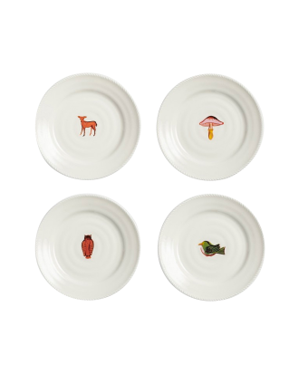 &k Amsterdam - Tallrikar Autumn small set av 4 - Vit