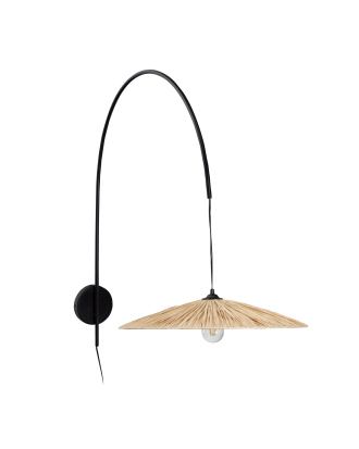 Kave Home - Vägglampa Rosella - Brun