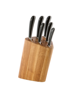 Robert Welch - Knivblock Signature Prism i ek inkl. 6 knivar - Natur