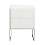 Englesson Line Nattduksbord / Krom - Sängbord Lackad Mdf Vit