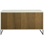 Englesson Line Burned Walnut Skänk 3 Dörrar /krom - Skänkar & Sideboards Ekfanér Vit