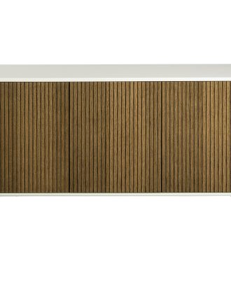 Englesson Line Burned Walnut Skänk 3 Dörrar /krom - Skänkar & Sideboards Ekfanér Vit