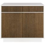 Englesson Line Burned Walnut Hög Skänk Med 2 Lådor - Skänkar & Sideboards Ekfanér Vit