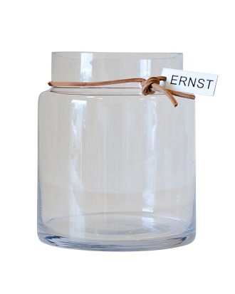 Ernst Glasvas 22,5x12,5 Cm - Vaser Läder Klar
