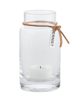 Ernst Ljuslykta 12x5 Cm - Ljuslyktor Läder Klar