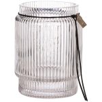 Ernst vas / Ljuslykta Med Räfflad Struktur H10,8 Cm - Vaser Glas Klar